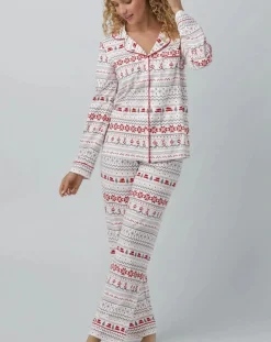 Alpine Fair Isle Cotton Stretch Jersey PJ Set: Size L & XL