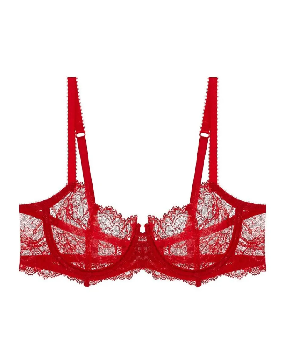 Anais Low Balconette Bra: Scarlet