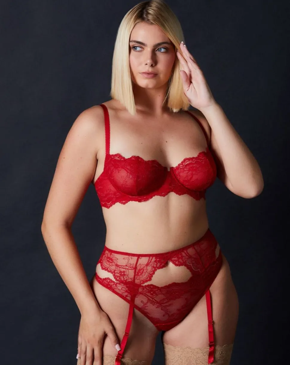 Anais Low Balconette Bra: Scarlet