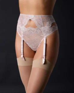 Anais Suspender Belt: Petal
