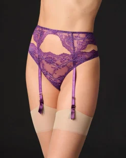 Anais Suspender Belt: Violette