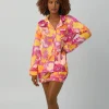 Apache Bloom Washable Silk L/S Boxer PJ Set: BedHead x Trina Turk - Size L