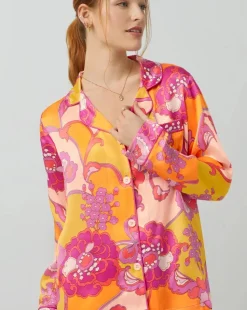 Apache Bloom Washable Silk Pajama: BedHead x Trina Turk: Size S, XL