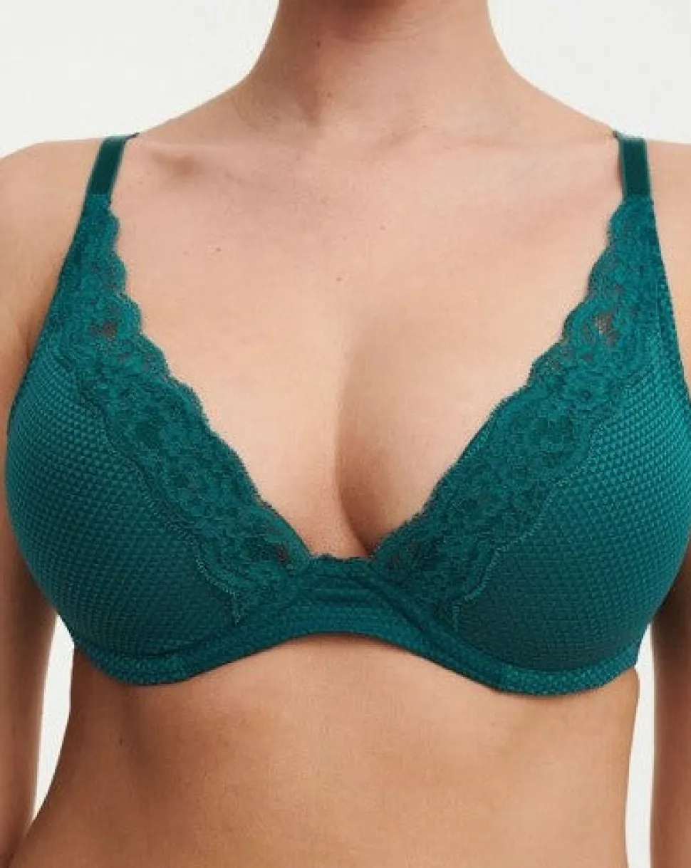 Brooklyn Plunge Bra- Emerald - Size 34B, 36C, 32E