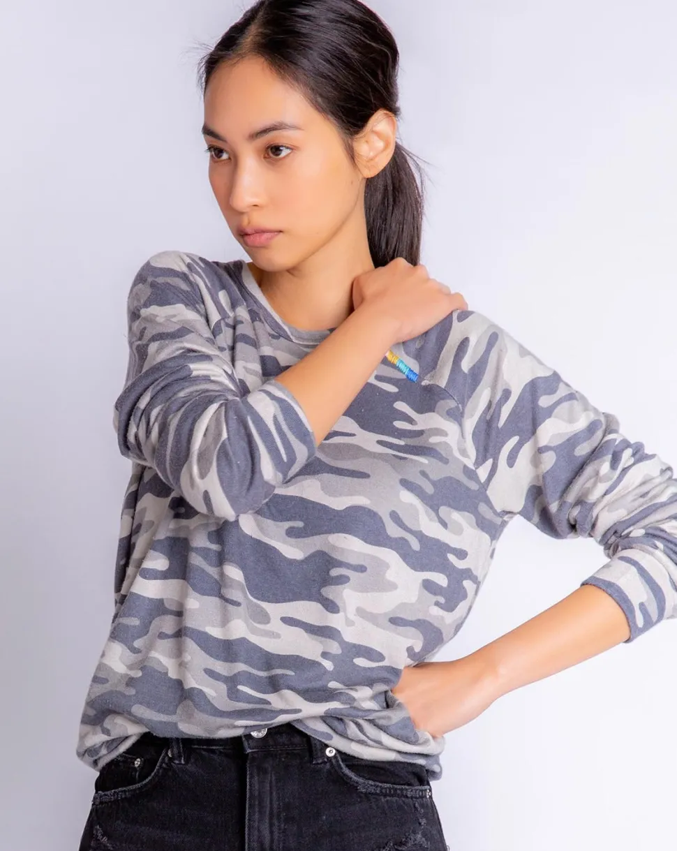 Camo Cool Long Sleeve Top: Size M