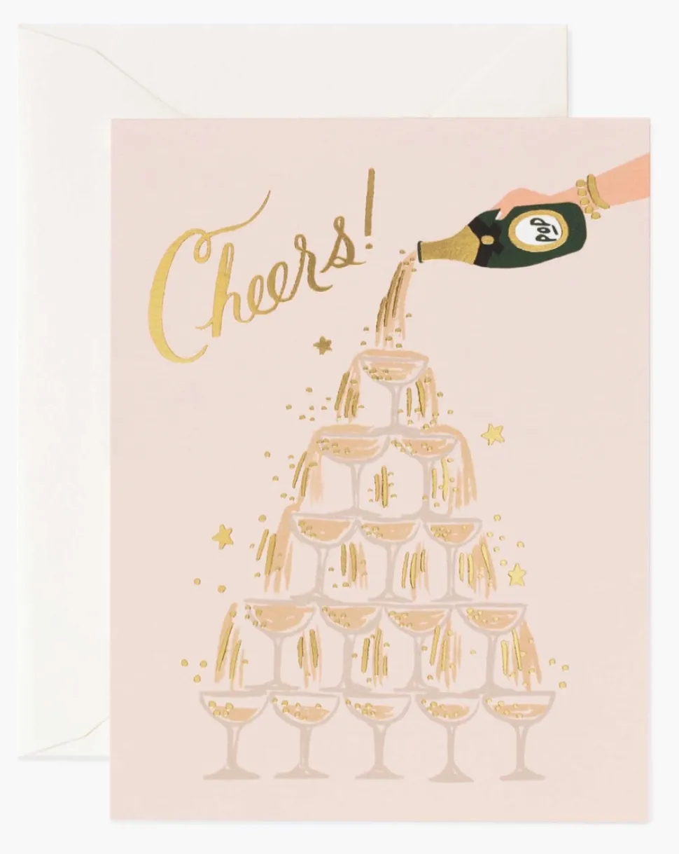 Champagne Tower Cheers Card