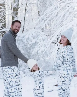 Family PJ Sets: Cotton Ski Toile Pajamas: Women`s Size M, L
