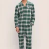 Flannel Mens Long PJ Set