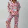 Floral Washable Silk Pajama: BedHead x Trina Turk - Size L