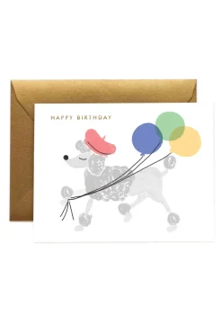 French Poodle Birthday Card
