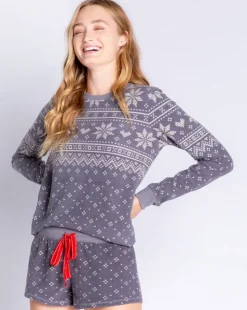 Frosted Fairisle Short Set: Size XS