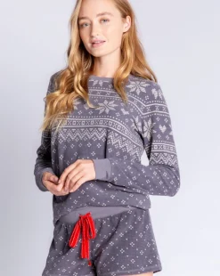 Frosted Fairisle Short Set: Size XS