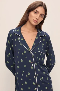 Gisele Printed Holiday Long PJ Set
