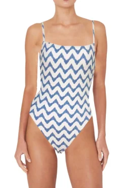 Grace Barcelona Metallic Chevron One Piece