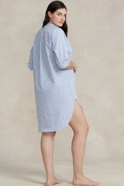 Hydrangea Blue Cotton Poplin Tunic