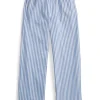 Hydrangea Blue Striped Cotton Pant