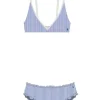 Hydrangea Blue Triangle Bralette & Bloomer Set