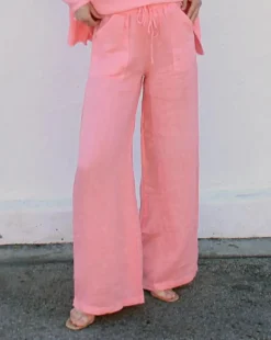 Linen Solid Pocket Pants