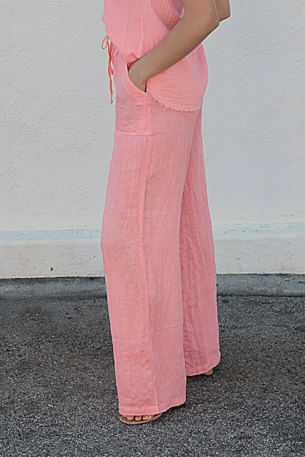 Linen Solid Pocket Pants