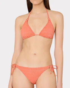 Metallic Ring Triangle Bikini Set