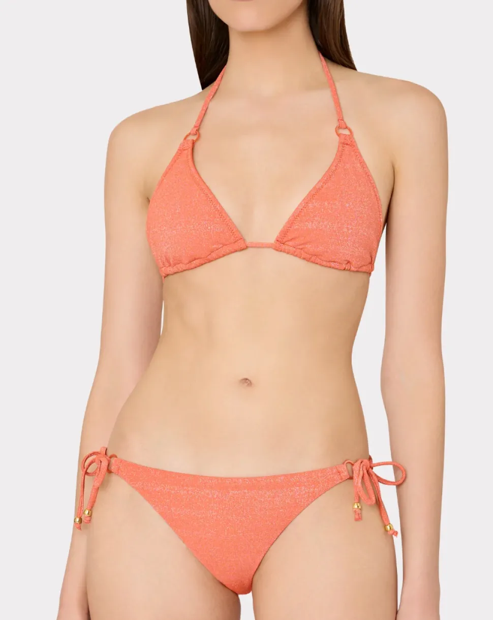 Metallic Ring Triangle Bikini Set