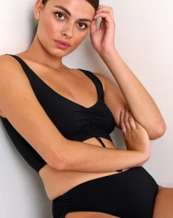 Mid Rise Cinch Up Bikini Bottom