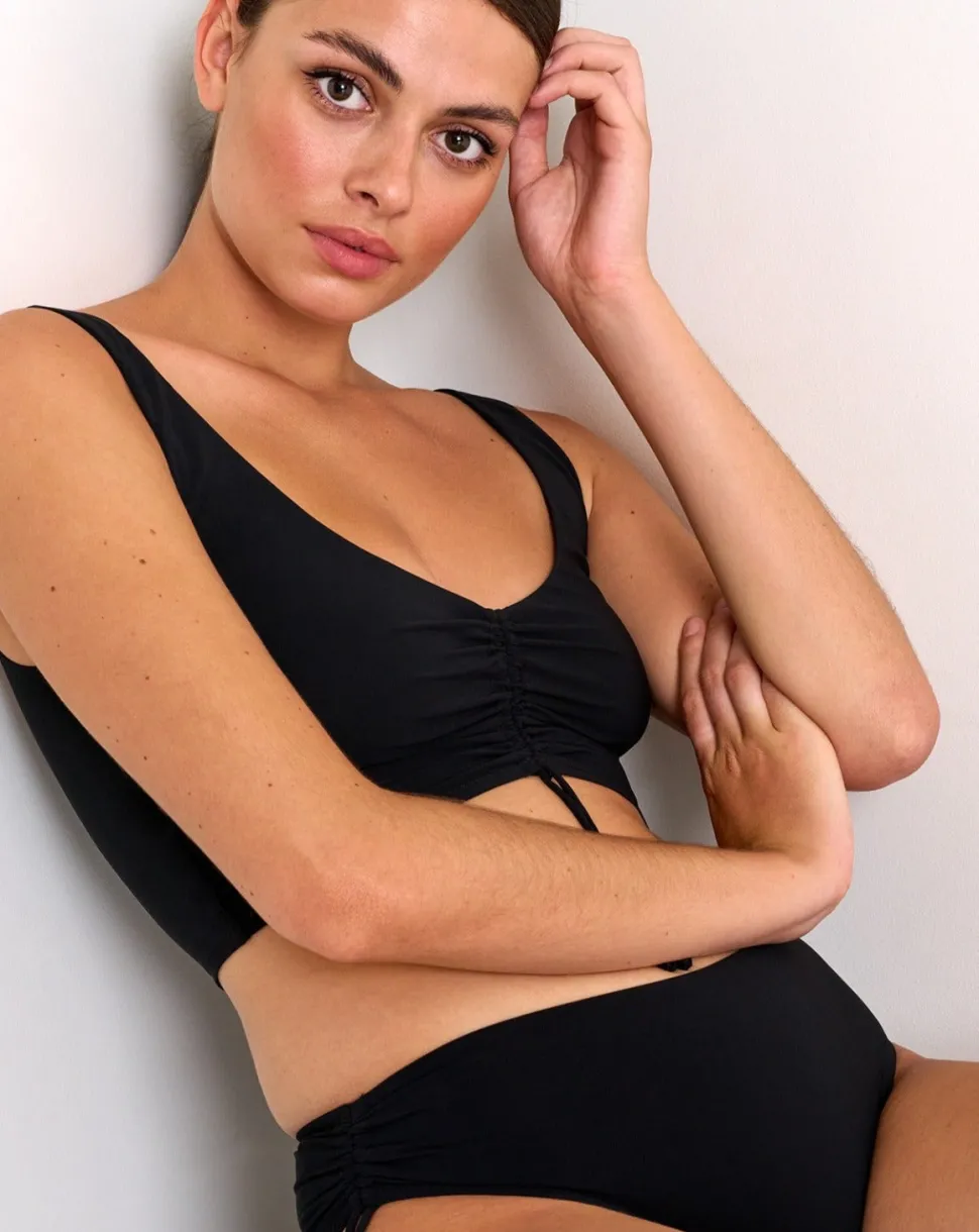Mid Rise Cinch Up Bikini Bottom