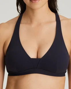 Midnight Blue Holiday Bikini Top, Size L