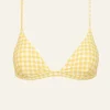 Pineapple Weekend Triangle Bikini Top: Size S