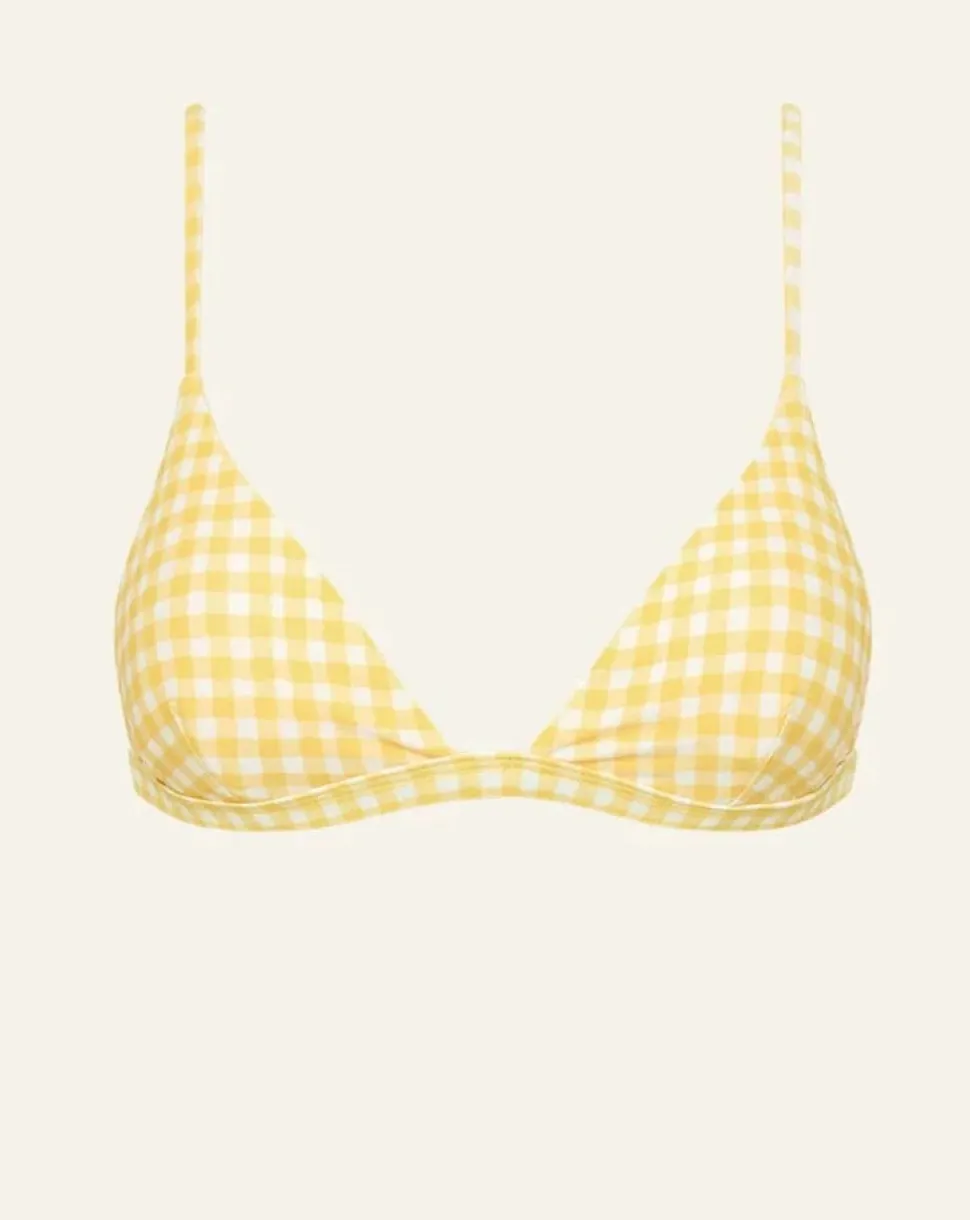 Pineapple Weekend Triangle Bikini Top: Size S