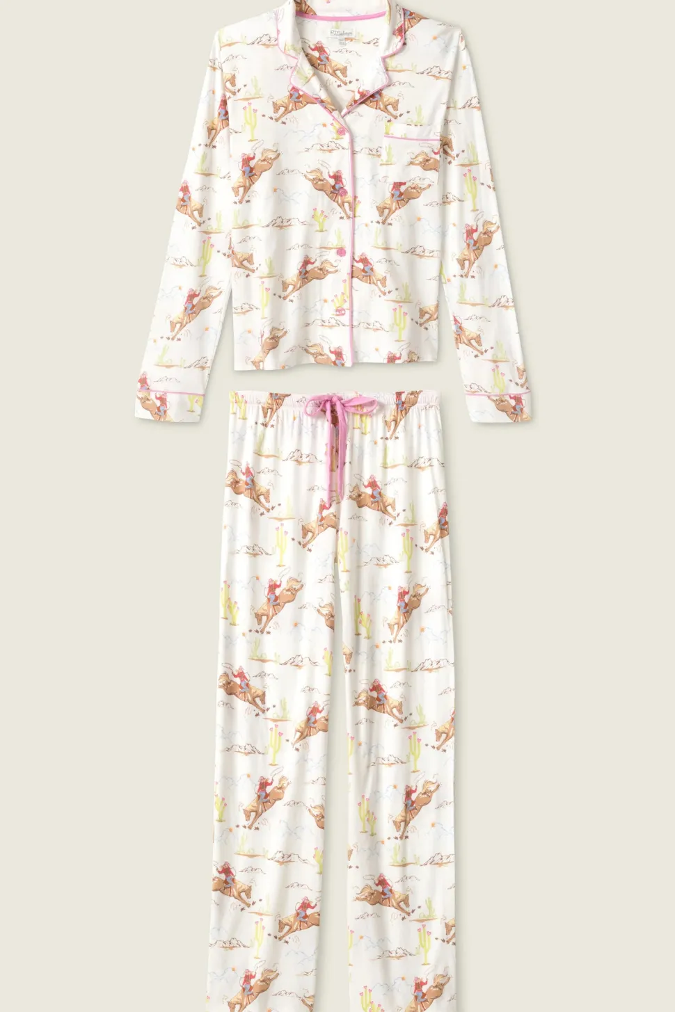 Playful Prints Western Long PJ Set