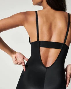 Plunge Low-Back Shaping Mid-Thigh Bodysuit: Suit Your Fancy