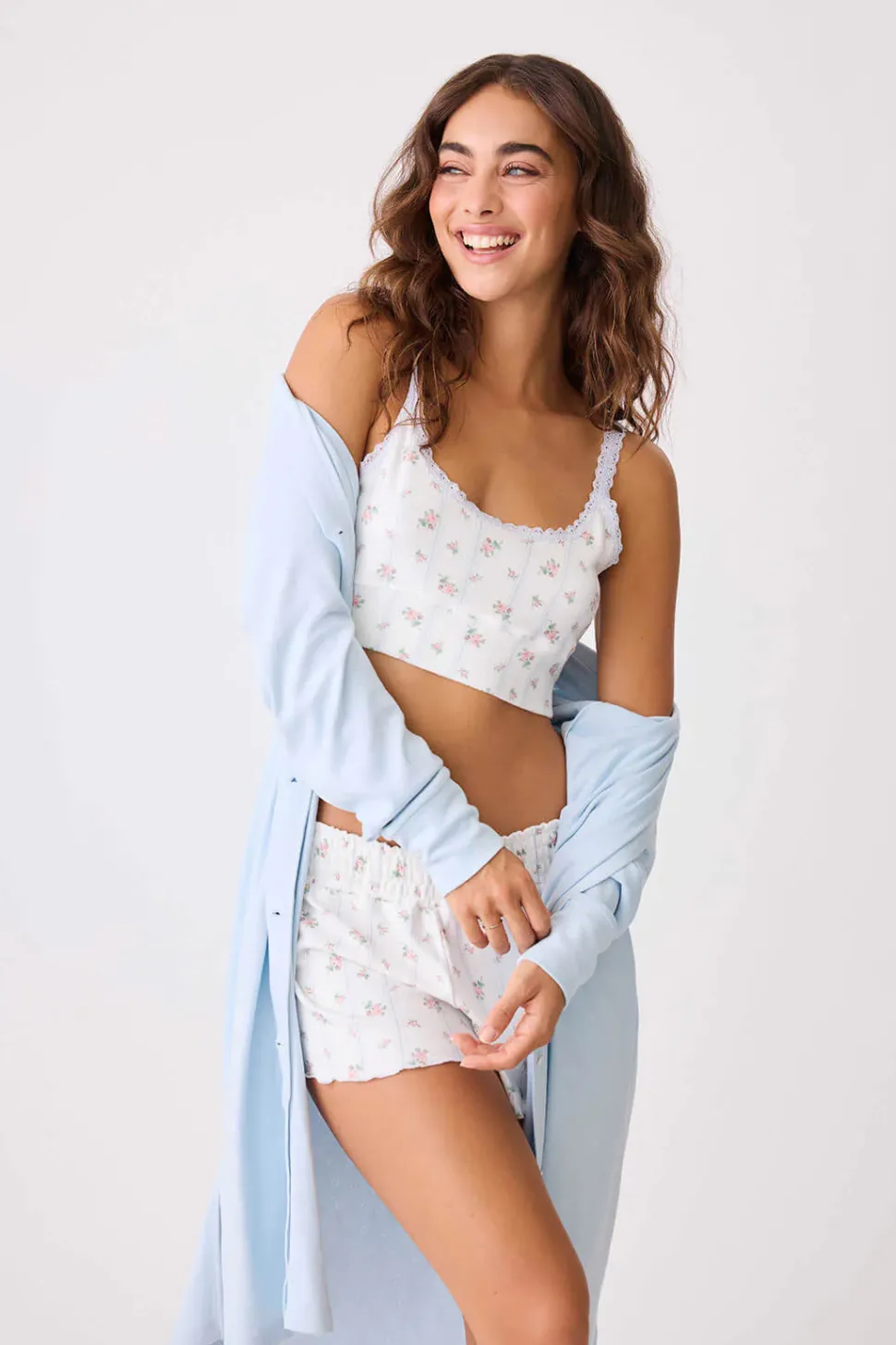 Pointelle Hearts Cardigan: Size M