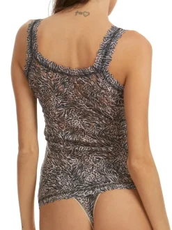 Printed Signature Lace Classic Cami: Size L