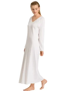 Pure Essence Long Sleeve Nightdress: Blue Glow, Off White