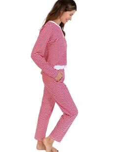 Red Stripe Cotton PJ Set