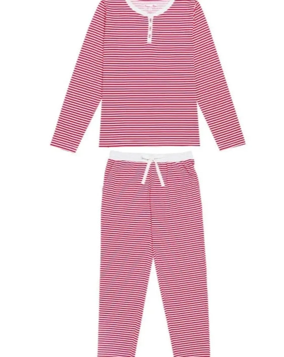 Red Stripe Cotton PJ Set