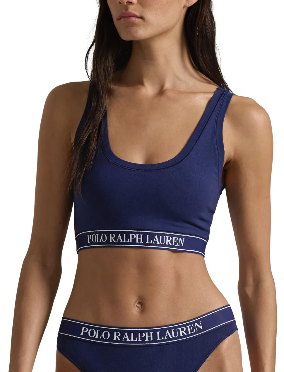 Repeat-Logo Scoop Cropped Tank