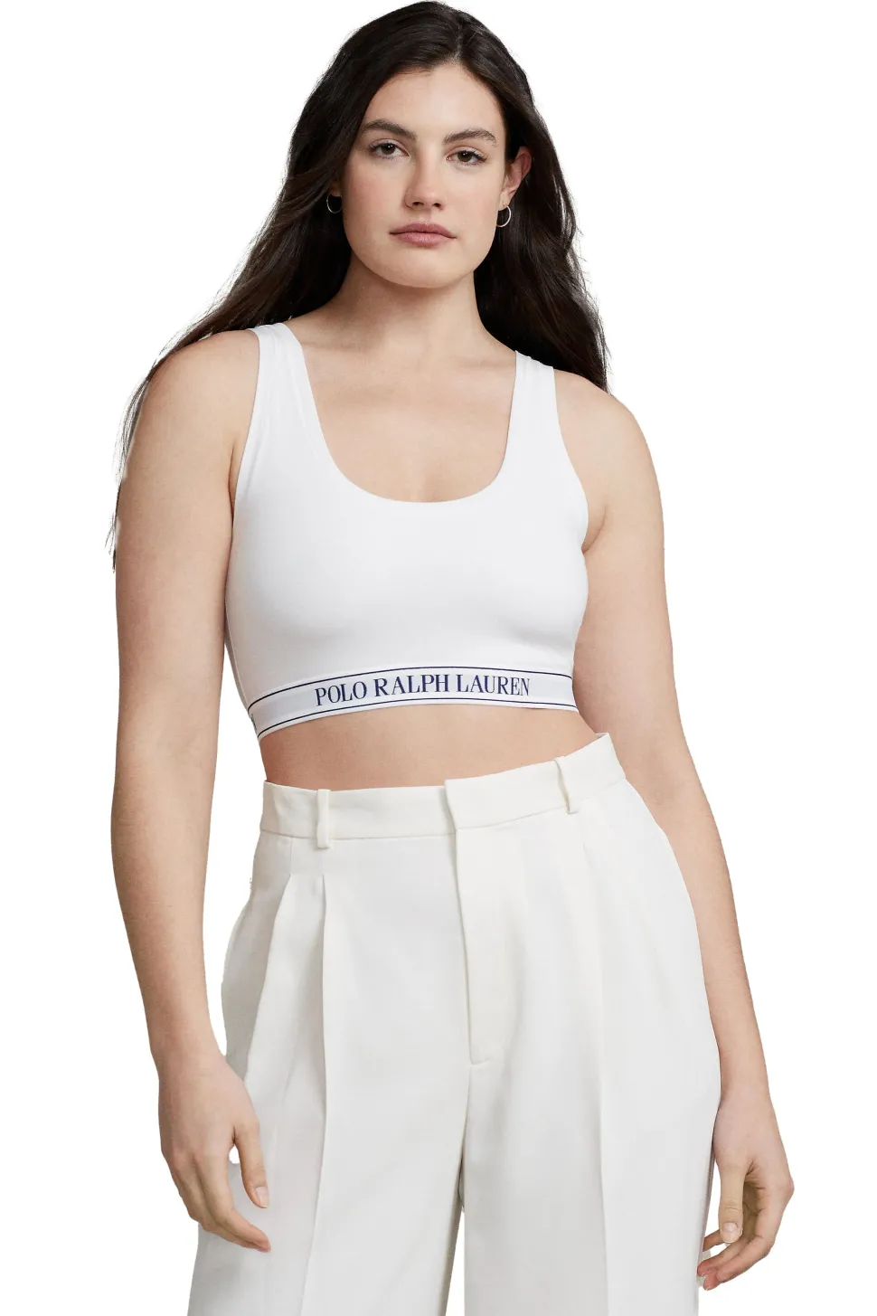 Repeat-Logo Scoop Cropped Tank