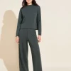 Reversible Plush Funnel Neck Pullover Set: Size S
