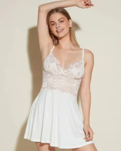 Savona Chemise & G-String - Mandorla/Moon Ivory