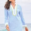Seaside Pique Long Tunic Cover Up