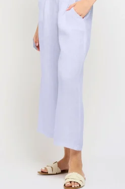 Short Sleeve Linen Blouse & Cropped Pant