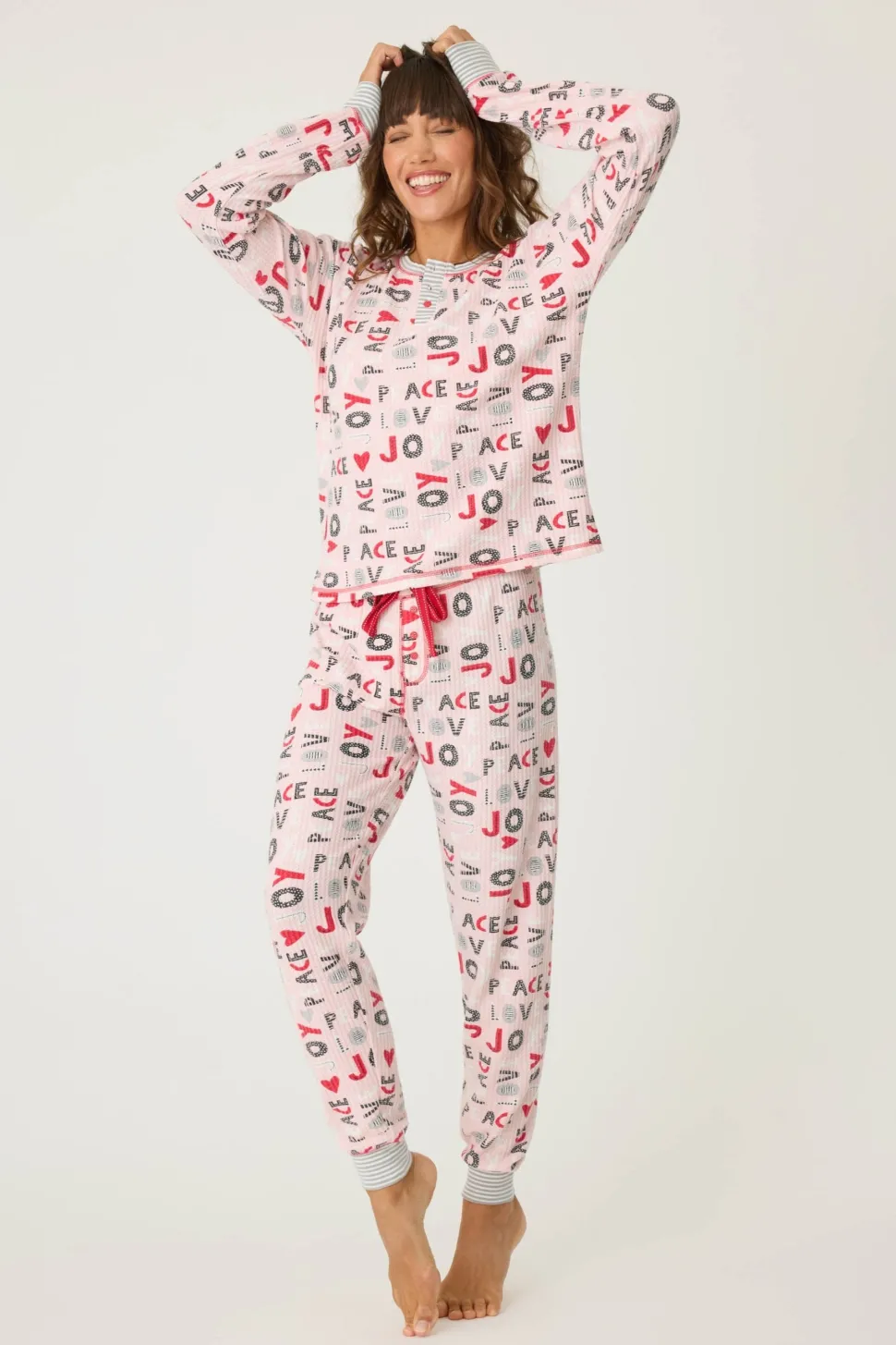 Ski Jammie PJ Set: Blush