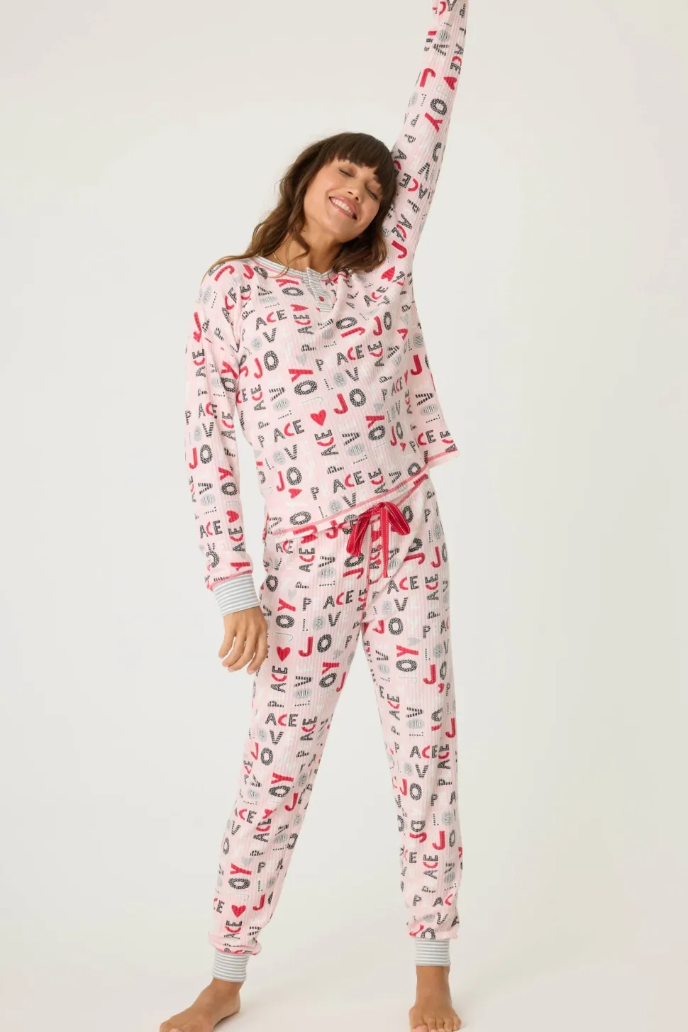 Ski Jammie PJ Set: Blush