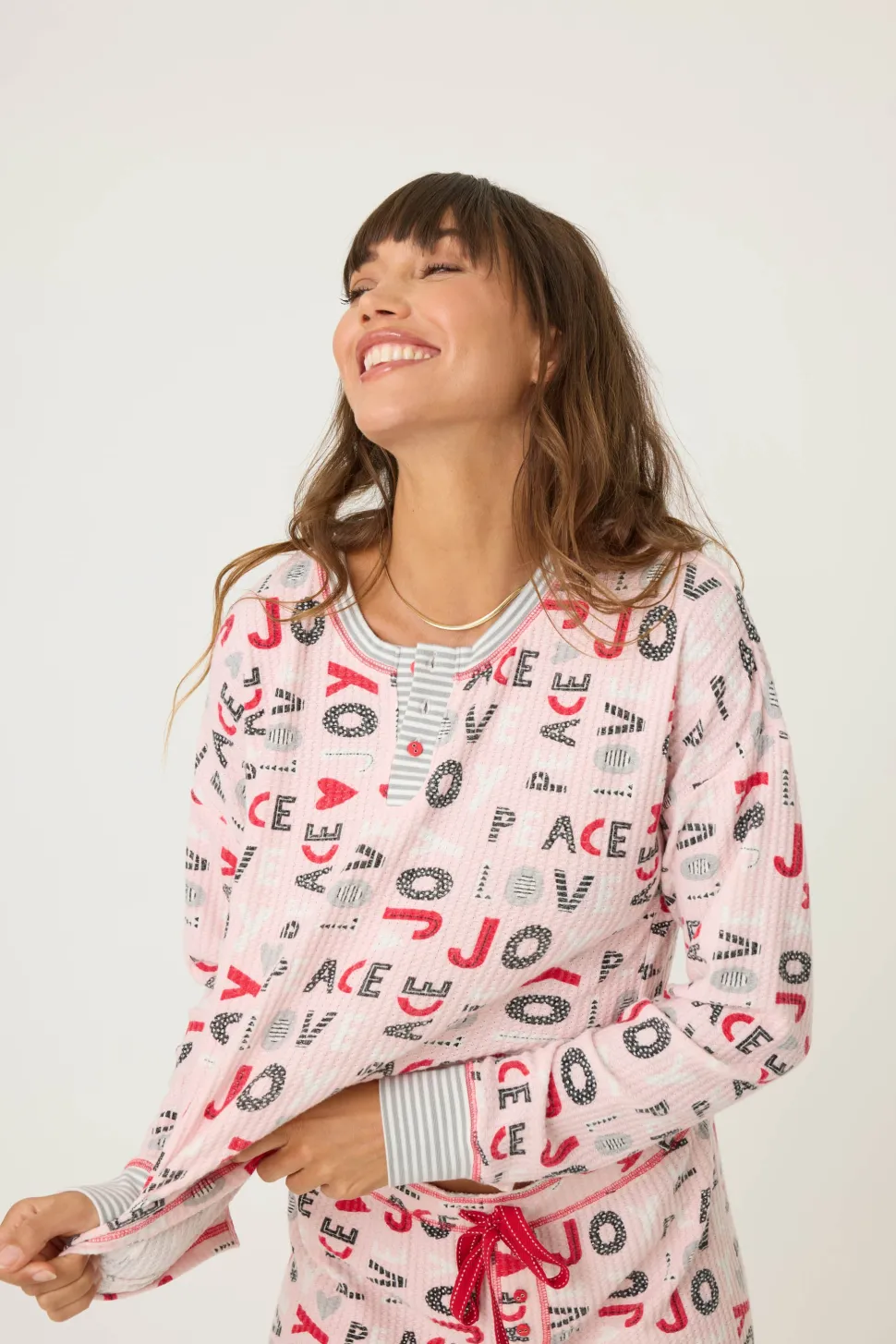 Ski Jammie PJ Set: Blush