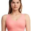 Soft Stretch V-Neck Bra: Candlelight Peach - Size XL