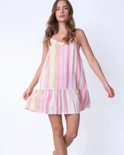 Staycation Striped Dress: Size M