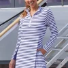 Striped Performance Long Sleeve Sport Dress