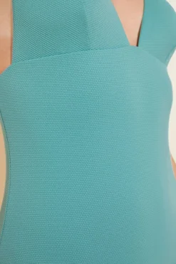 Vivian Textured One-Piece Bodysuit: Ocean Bay: Size M